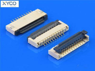 1.0mm 掀盖式H2.0 fpc连接器